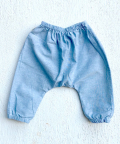 Whitewater Kids Unisex Organic Essential White Kurta Blue Chambray Pants