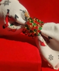 Double Bow Beaded Xmas Santa Hairband