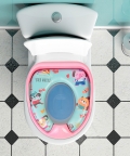 Animals Blue & Pink Potty Seat With Handle And Back Support
