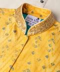 Yellow Tie Dye Printed Bundi Set