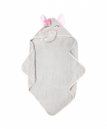 Baby Moo Ms. Elephant Grey Hooded Towel