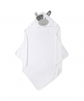Baby Moo Mooing Cow White Hooded Towel