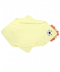 Baby Moo Hear Me Roar Yellow Hooded Towel