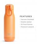 Zoku Stainless Steel Bottle, Orange, 500ml
