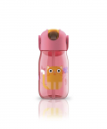 Zoku Kids Flip Straw Bottle-Pink, 415ml
