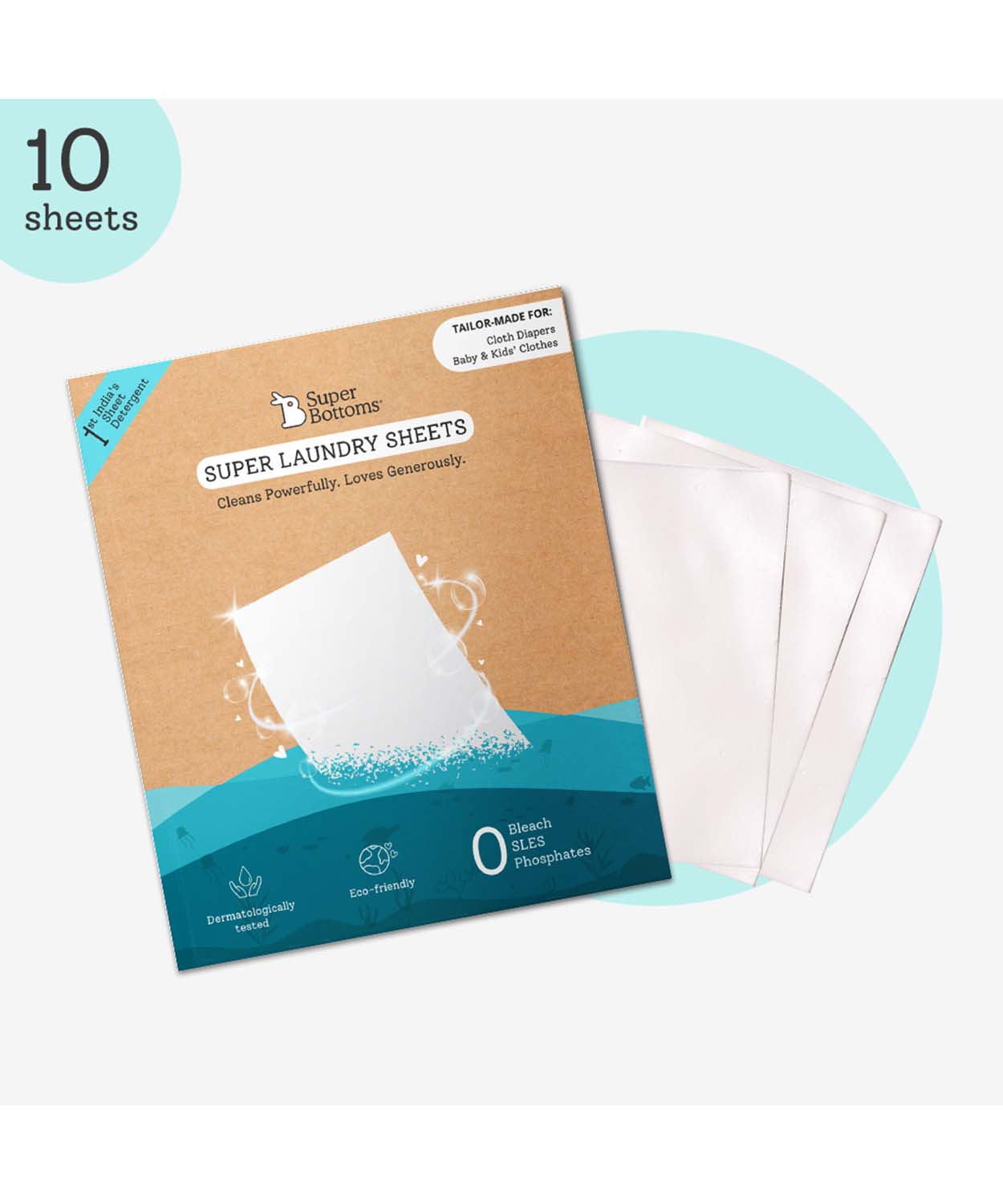 SuperBottoms Super Laundry Sheets - Pack of 10