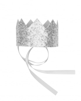 Silver Sequin Crown