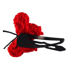 Butterfly Snap Clip - Red