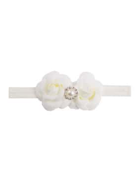 Two roses with pearl stone on headband 