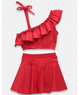 Single Piece Swimsuit Red