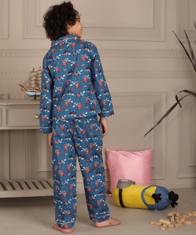 Personalised Teddy On Wheels Pajama Set For Kids