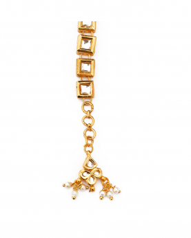 Square Shape Kundan Hanging Bracelet