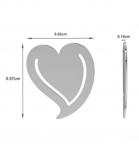 Sterling Silver Heart Bookmark (13 gm)