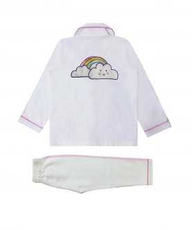 Personalised Pastel Rainbow Embroidered Nightsuit