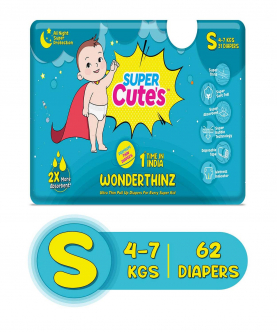 Wonder Thinz | Pant Style Ultra Premium Diaper For 2X Absorption - S (62 Pieces)