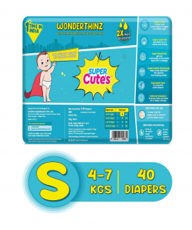 Wonder Thinz | Pant Style Ultra Premium Diaper For 2X Absorption - S (40 Pieces)