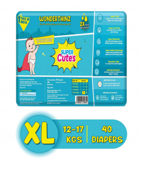 Wonder Thinz | Pant Style Ultra Premium Diaper For 2X Absorption - XL (40 Pieces) 