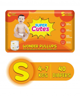 Wonder Pullups | Pant Style Premium Diaper For Superior Absorption - S (40 Pieces)