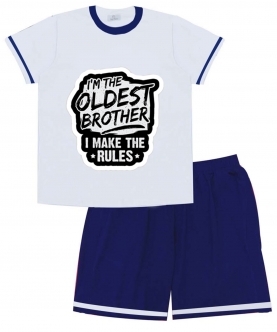 Blue And White Co-Ord Set For Brothers