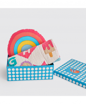 Snuggle Time Crib Gift Set (Alphabets- Pink)