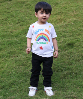 Hurray Happy Holi Rainbow T-Shirt