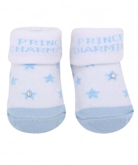 Baby Boy White And Blue Socks