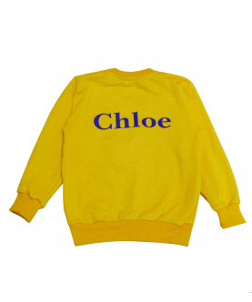 Personalised Pop The Flower Yellow Sweatshirt