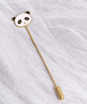 Sterling Silver Panda Stick Pin