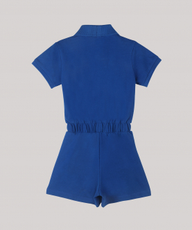 Girls Playsuit Blue With Popsicle Motif