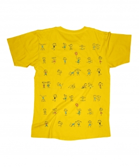 Bamboo Yellow Stick Figures T-shirt