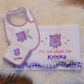 Personalised Owl About me - 3 pc set