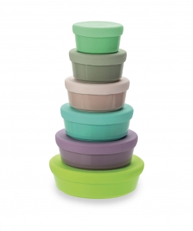 Stacking Containers with Silicone Lids 