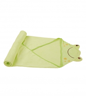 Happy Froggy Green Hooded Towel
