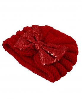 Partywear Red Turban Cap
