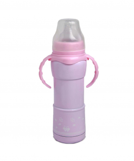 Baby Moo Hold Me With 2 Hands 240 ml Feeding Bottle Pink