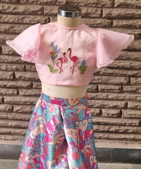 Flamingo Skirt Set