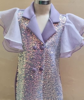 Lilac Shine Coat Dress