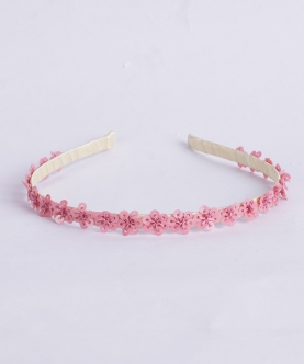 Floral Sequin Hairband - Pink, Cream