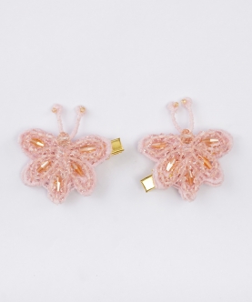 Blushing Butterfly Beauty Hairclip Pair