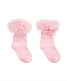 Pink Frilly Cotton Socks