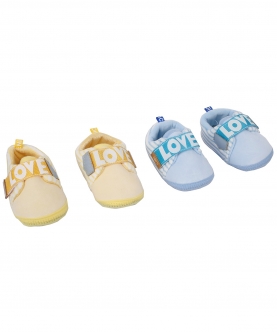 All About Love Yellow And Blue 2 Pk Booties