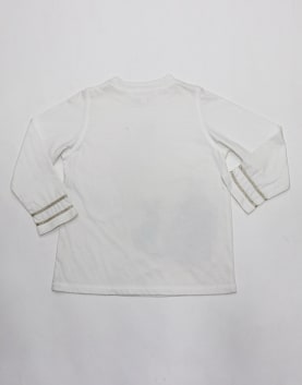 White Knit T_Shirt With Bakery Scene