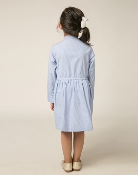 Cloud Patches Striped Dress