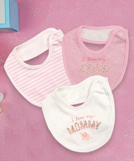 Mommy And Daddys Princess Pink 3 Pk Bibs