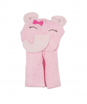 Elephant Pink Hooded Towel