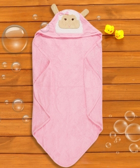Sheep Pink Hooded Towel