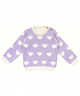 Greendeer Sheep Love Sweater And Lower Combo-Lavender -Set Of 3