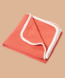 100% Crinkle Cotton Carrot Swaddle Cloth