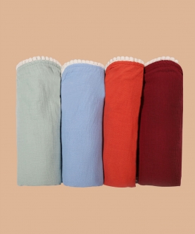 100% Crinkle Cotton Swaddle Cloth - Pack Of 4