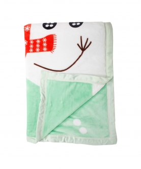 Hello Winter Mint Green Two-Ply Blanket